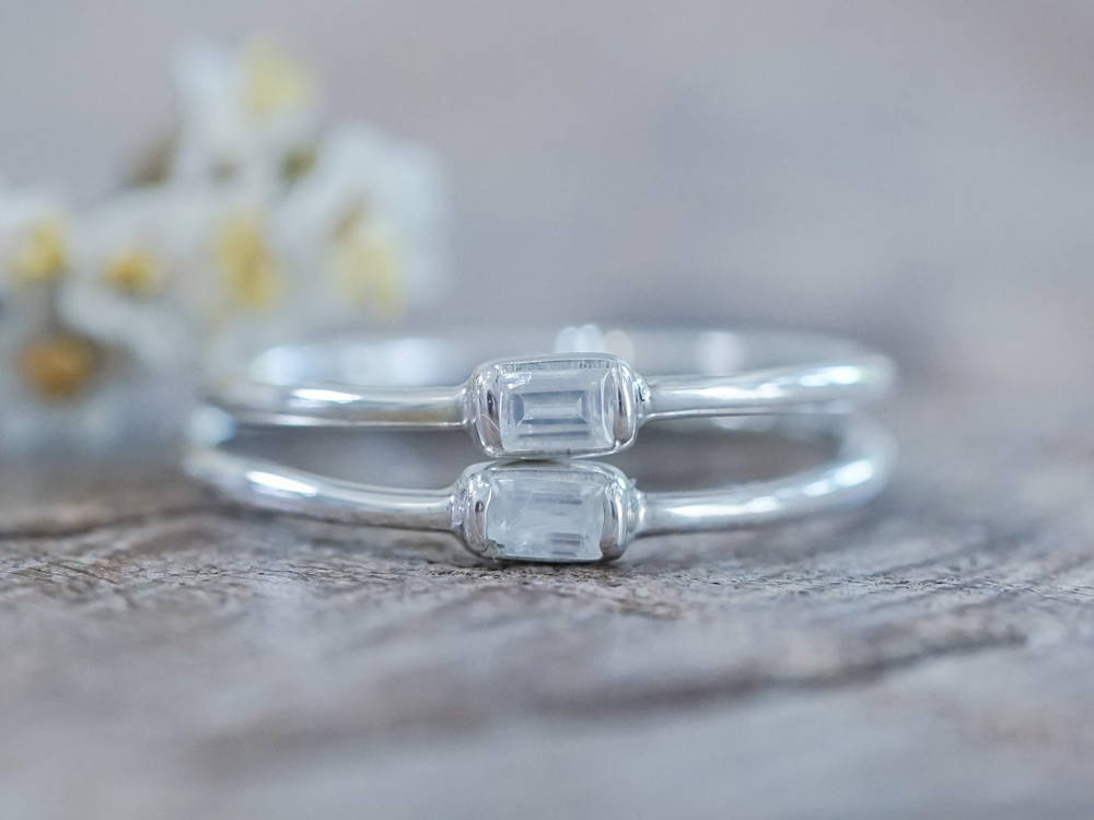 Dainty zircon ring