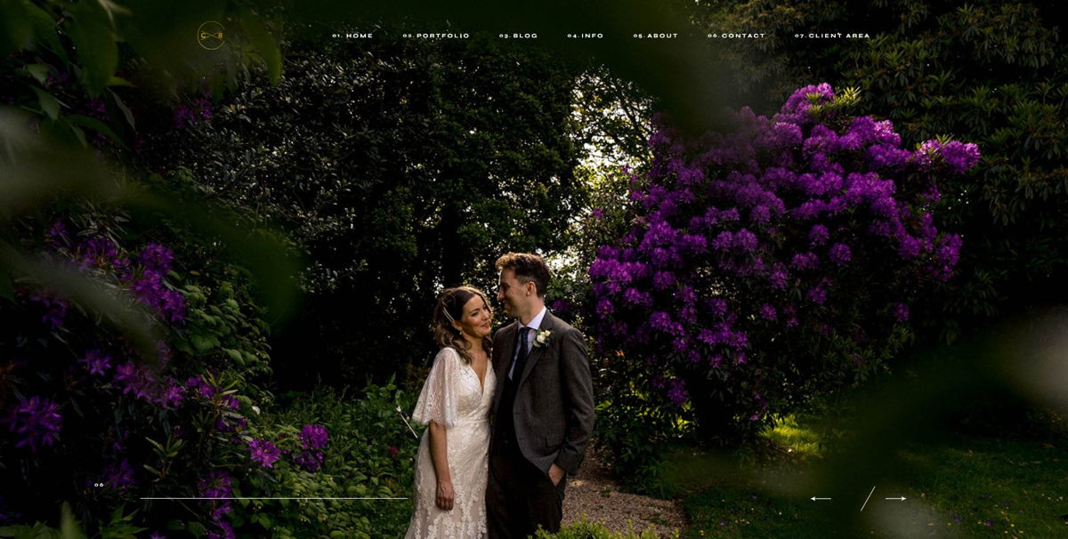 Screenshot of Claire Byrne Photography, from the photography websites collection.