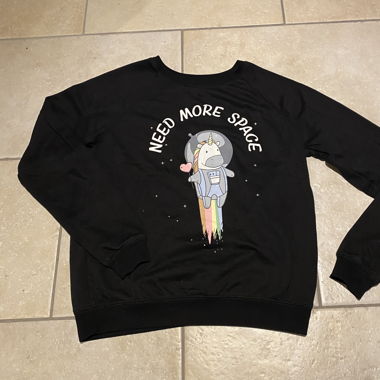 Pullover mit Space Einhorn Druck Gr. S