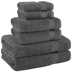 Cotton Paradise 6 Piece Towel Set 100% Cotton Soft Absorbent Turkish Towels for Bathroom