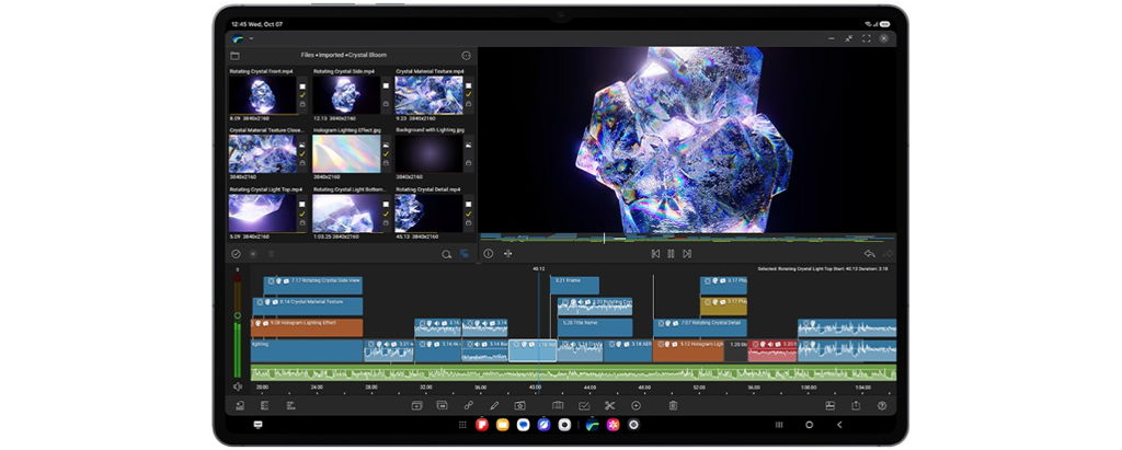 サムスン(Samsung) Galaxy Tab S12 Ultra (Wi-Fi, 14.6インチ) 動画編集アプリの利用イメージ