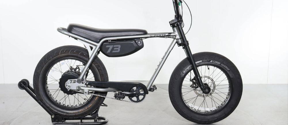 Super73 Z Miami on a stand