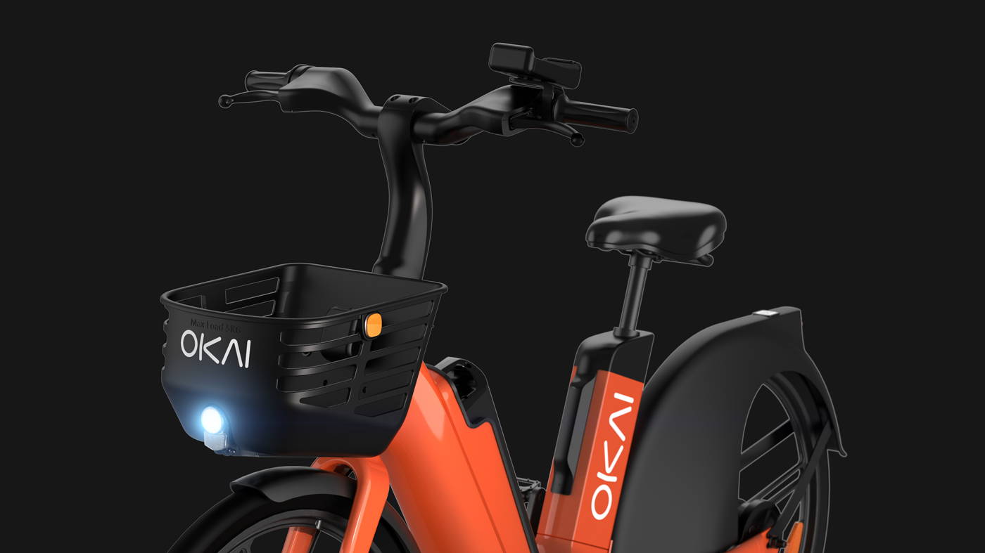 Okai Micromobility Manufacturer, EB100 Electric Bike Helmet Storage