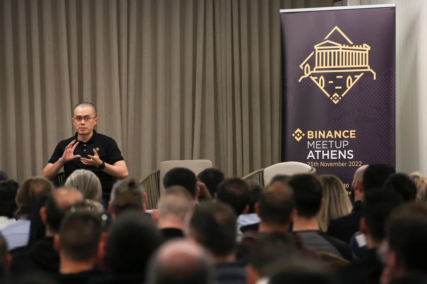 Binance event in Athens, Greece.