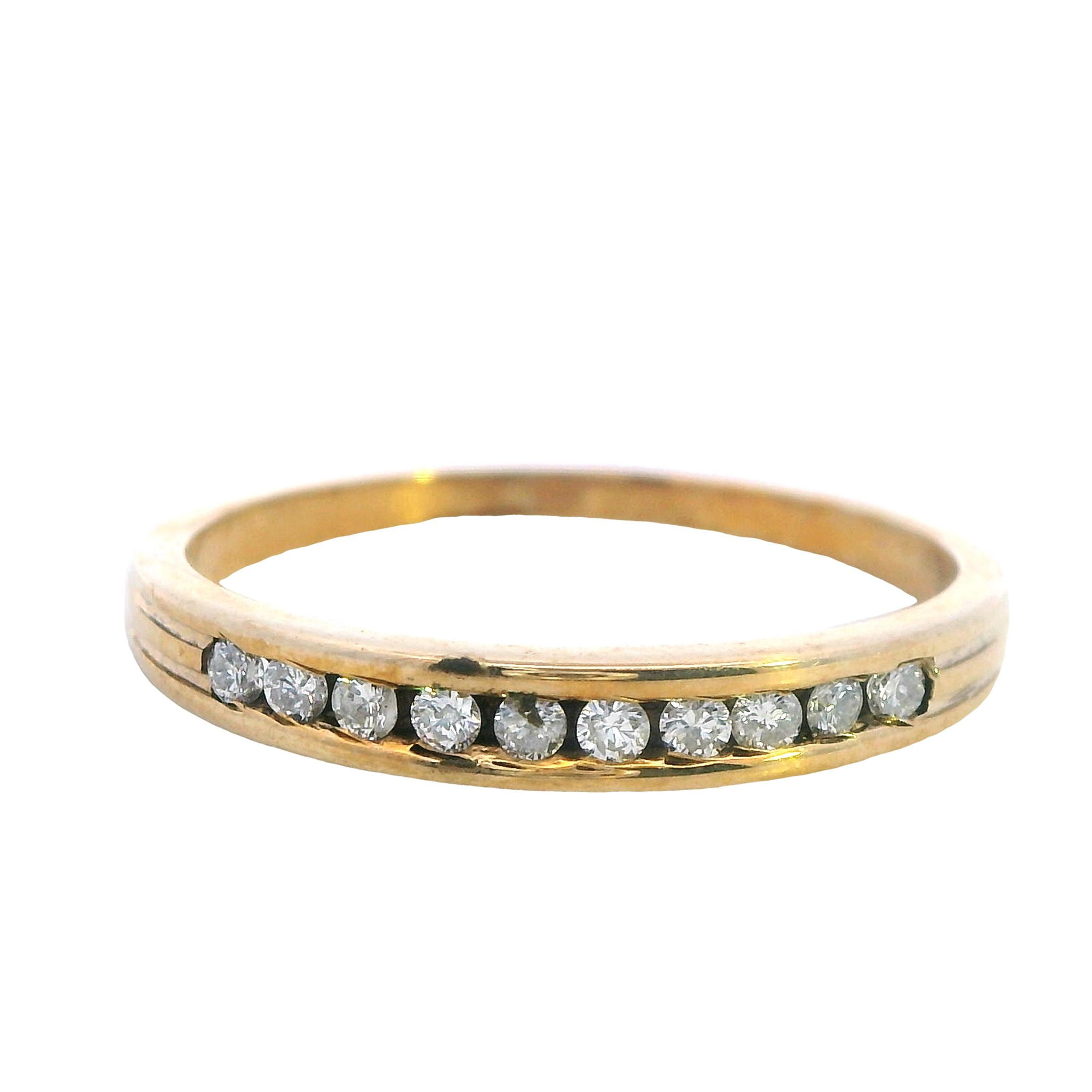 9ct Gold Diamond Wedding Band - Image 3