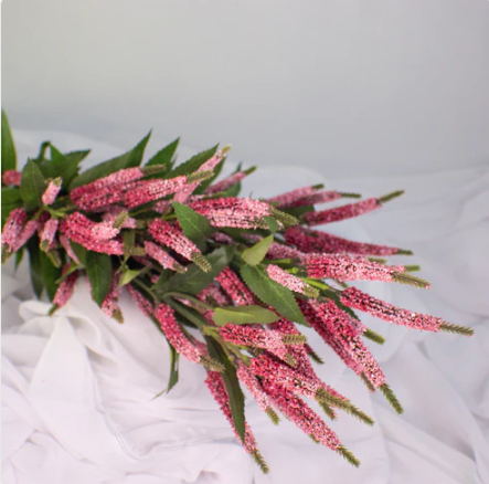 Dark Pink Cattail Spray - Realistic Artificial Flowers