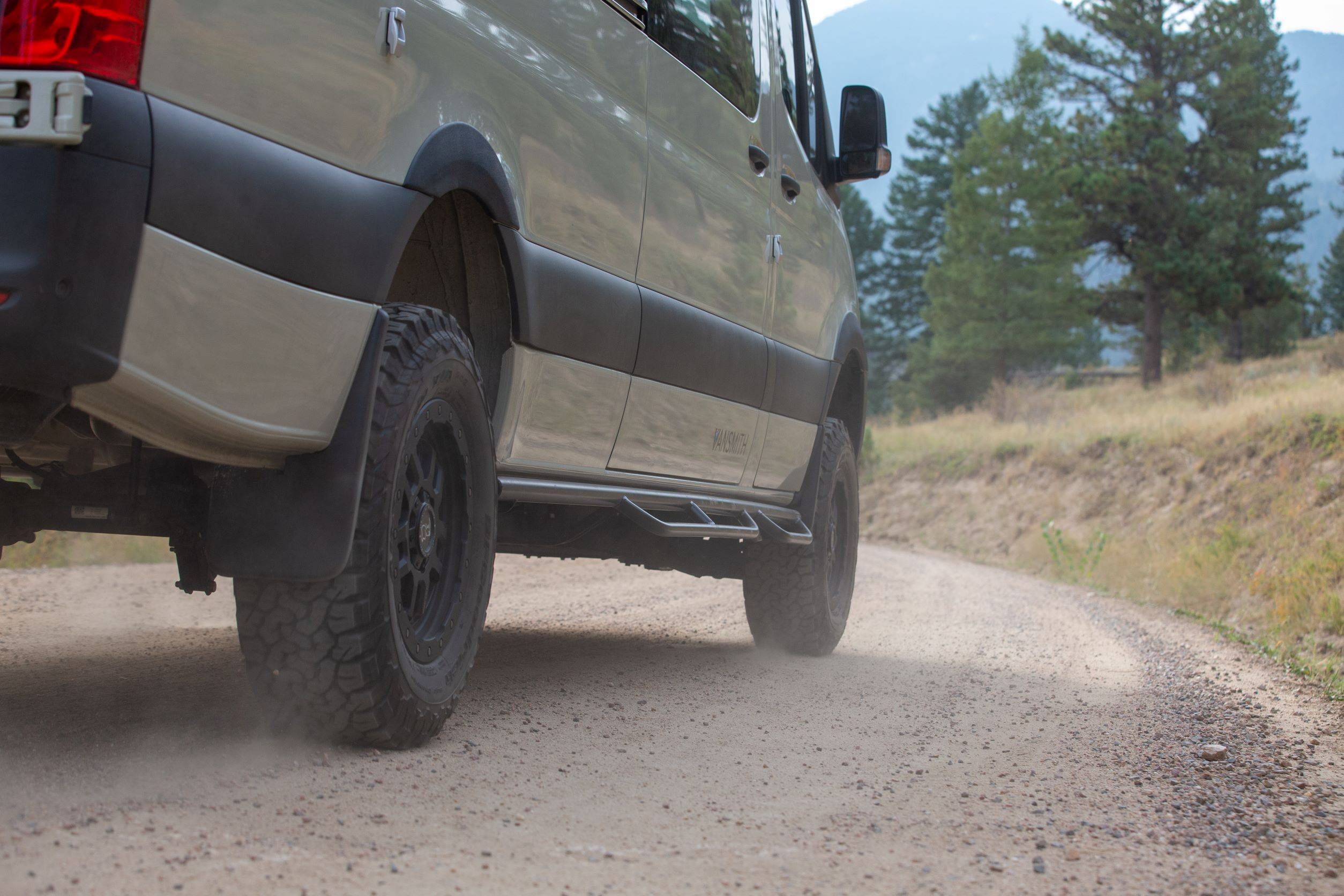 Side Step Running Board Installation for Mercedes Sprinter Camper Van - The Vansmith in Boulder, Colorado