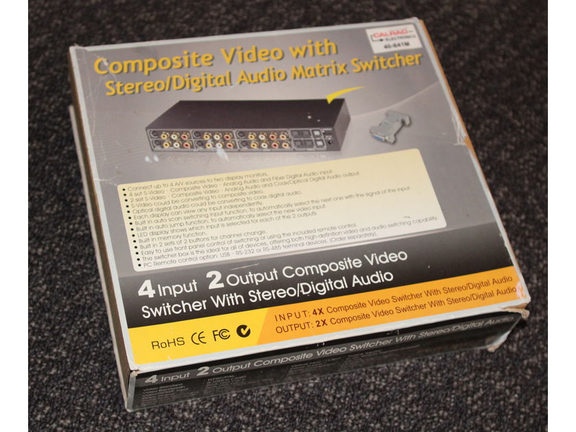 Calrad 40-841m Composite video /w stereo/digital audio matrix switcher