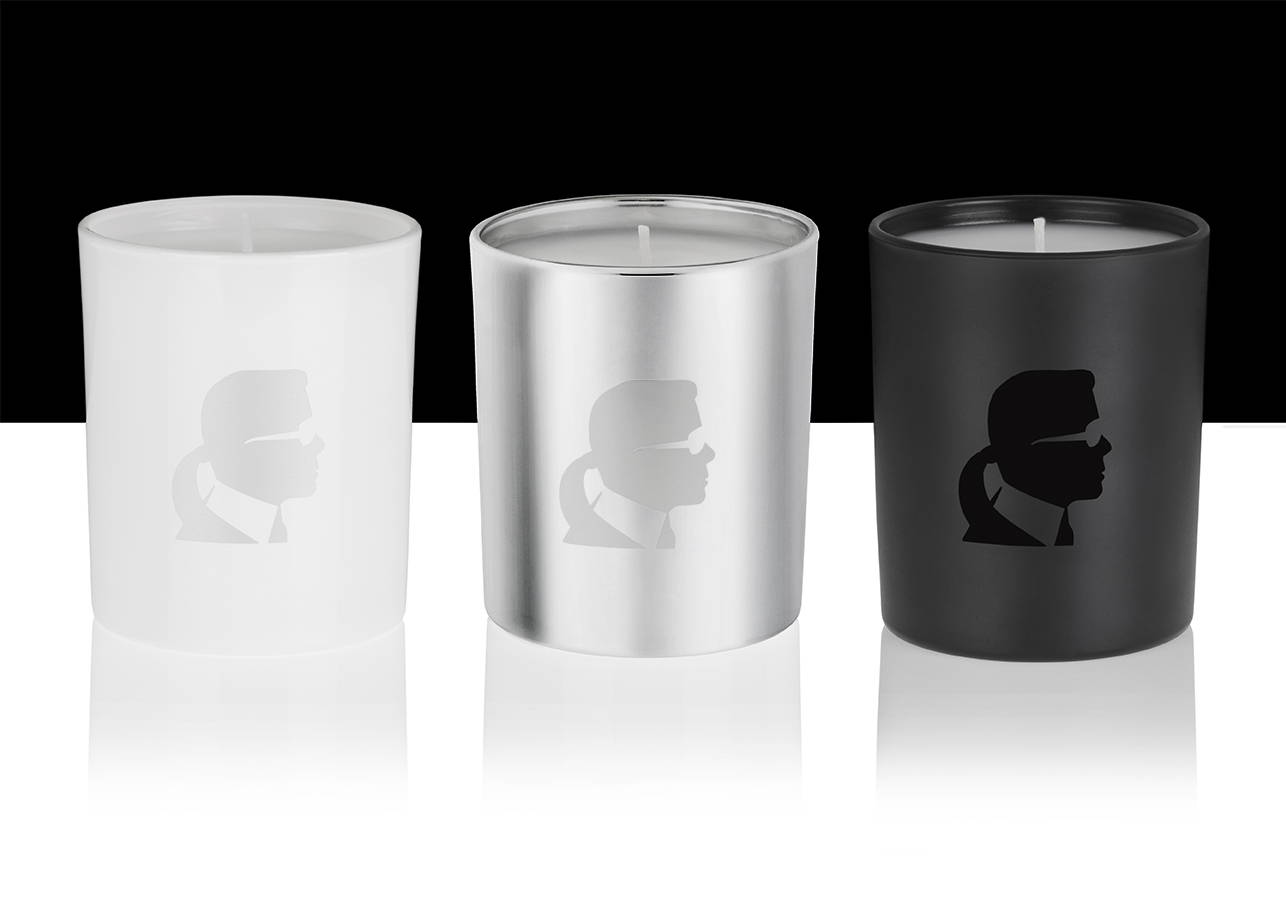 Constantly at the cutting edge of creativity, Karl Lagerfeld likes to work with talented partners.  For this first collection under the KARL LAGERFELD brand, John-Paul Welton, creator of perfumes based in Grasse, captured the very characteristic world of the fashion house, expressing it in olfactory terms. The ensuing three scented candles give the interior a very unique touch, in tune with the image of the famous designer.