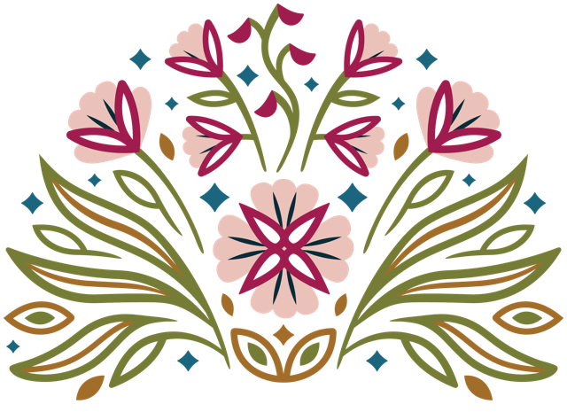 Decorative wildflower illustration
