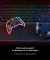 bigbig won rainbow c1 controller in rgb color transparent shell with 3.5mm audio support for switch pc
