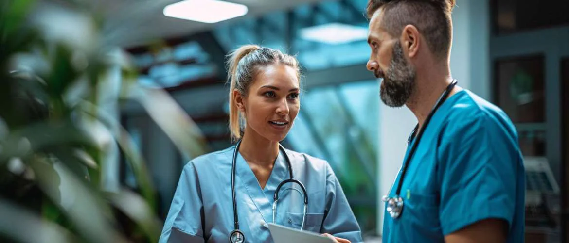Dedicated allied health professional providing compassionate care to a patient.
