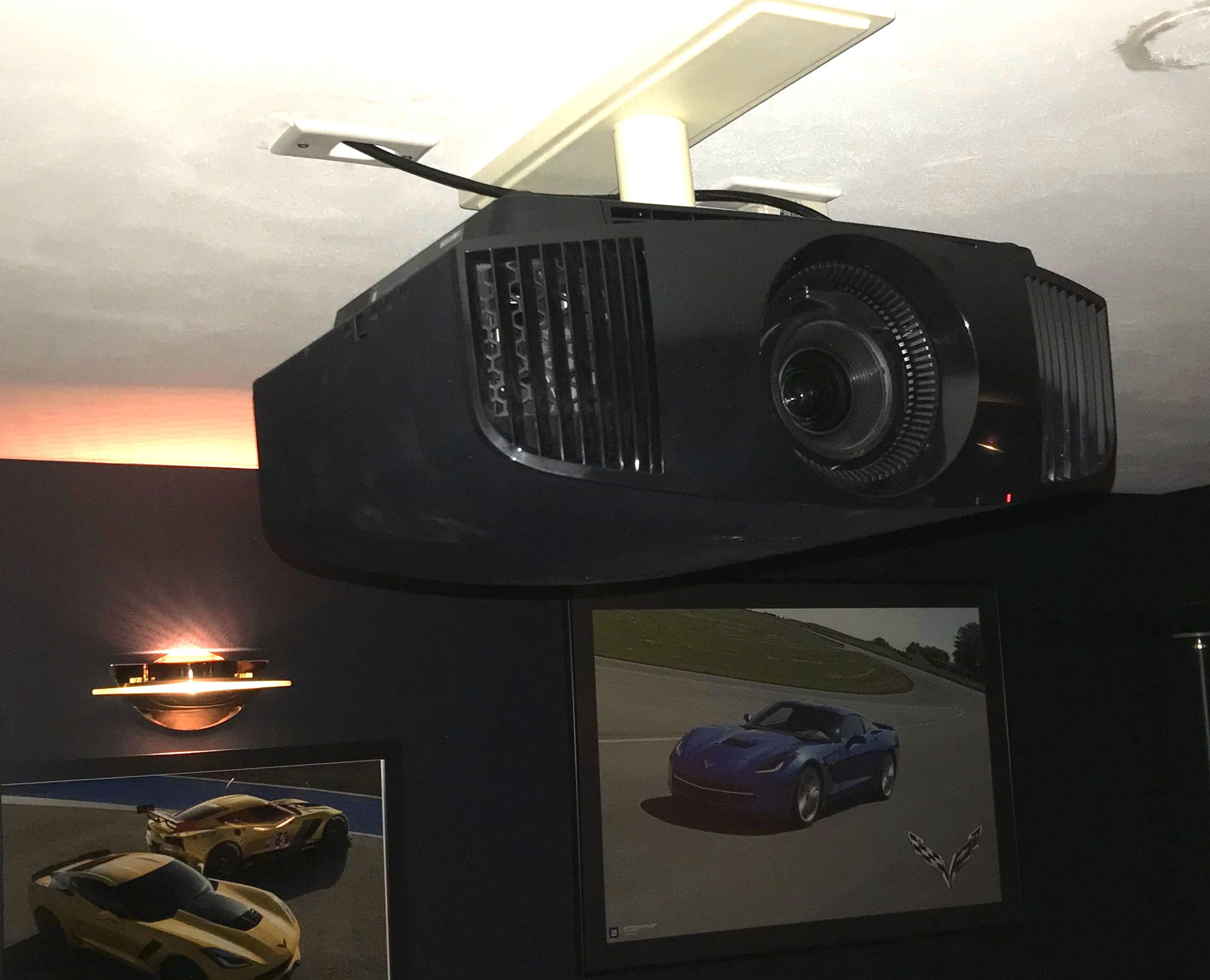 Sony Projector and Corvette Pictures
