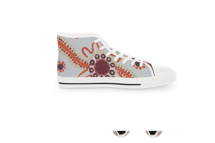 Printed High Top Canvas Sneakers | Fashion Statement Shoes - Image 4