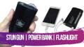 3N1 stun gun battery backup charger flashlight combo self defense