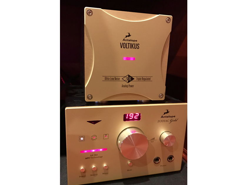 Antelope Audio Zodiac Gold 384kHz DAC + Voltikus Power Supply + Remote