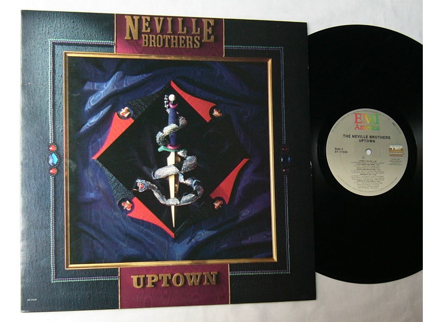 THE NEVILLE BROTHERS LP~UPTOWN~ - orig 1987 album on EMI America~ great Bayou-funk-soul mix