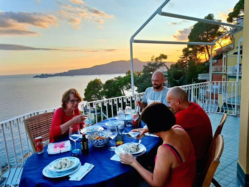 Cooking classes Sant'Andrea di Rovereto: Hands in the dough with a sea view: Pansoti and home recipes