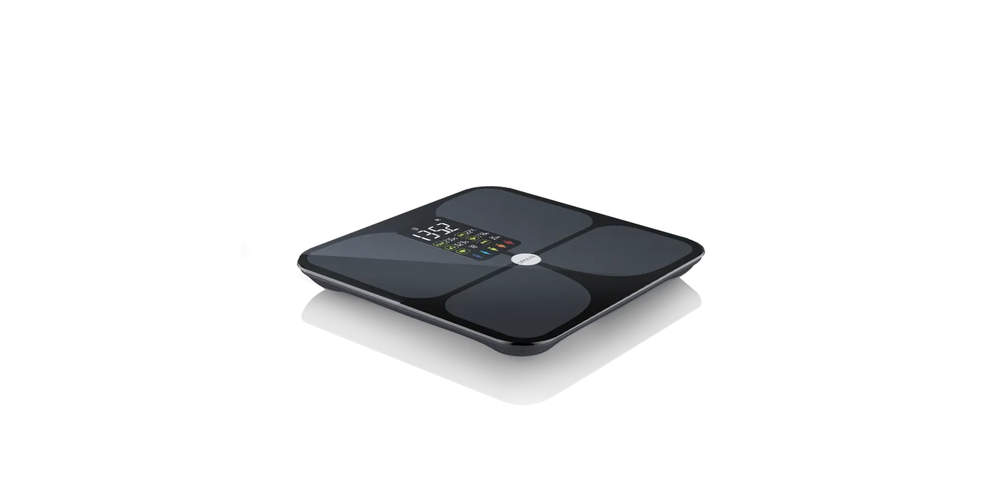 GE Báscula inteligente para peso corporal y porcentaje de grasa con  pantalla LCD todo en uno, báscula digital de peso para baño, báscula de  grasa