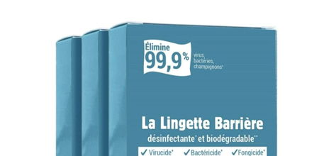 Lingette Barrière - Lingettes désinfectantes individuelles - 3x7