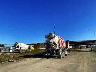  Transport mieszanki betonowej w km 1+290