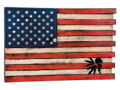 Old Glory Wooden Concealment Flag w/NWTF Logo (Made in the USA)
