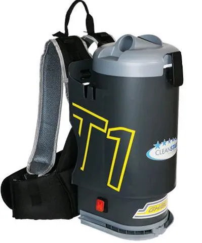 GHIBKLI Back Pack Vacuum T1v3 Black with clear lid