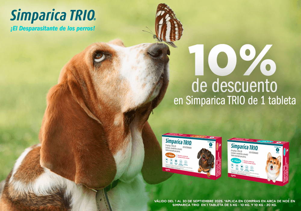 Simparica: 10% de descuento en Simparica Trio de 1 tableta