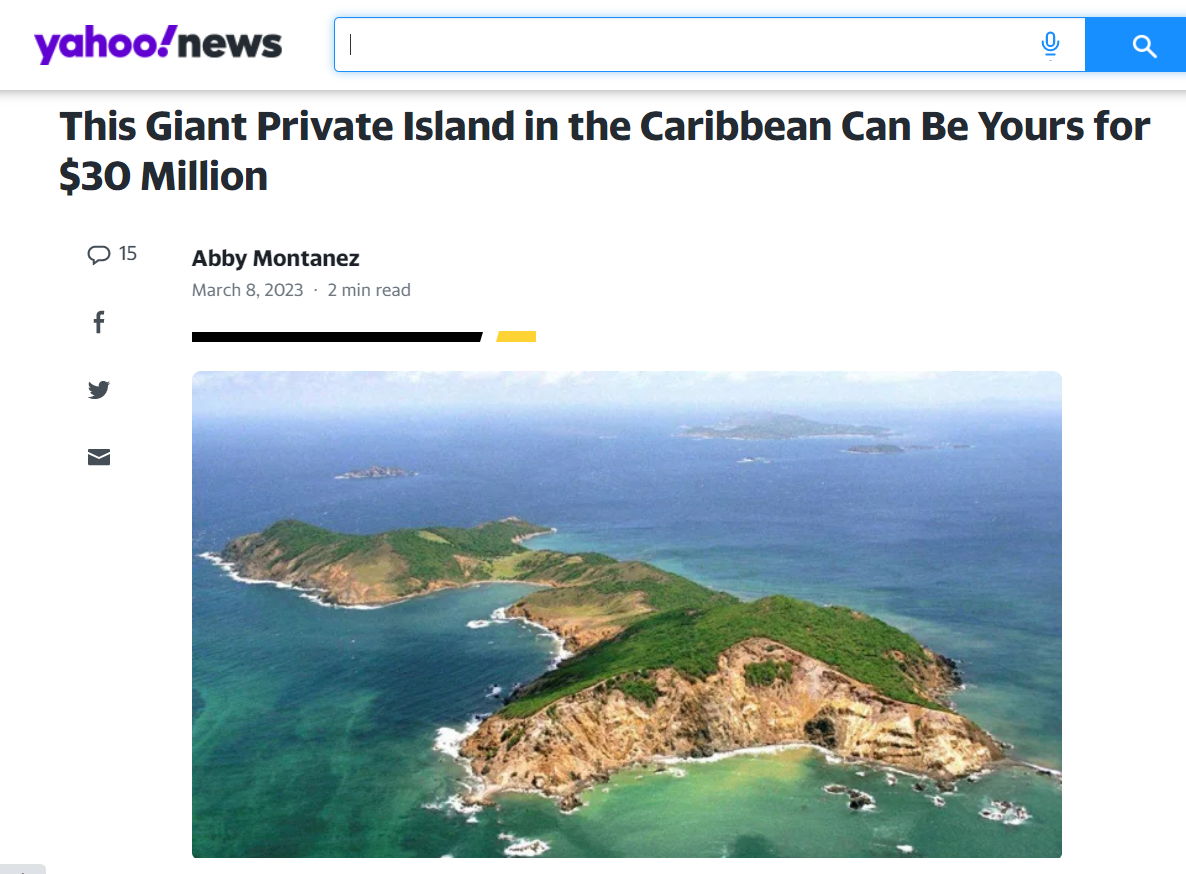 featured image for story, Located in the Caribbean, Baliceaux Island can be yours for $30 Million!