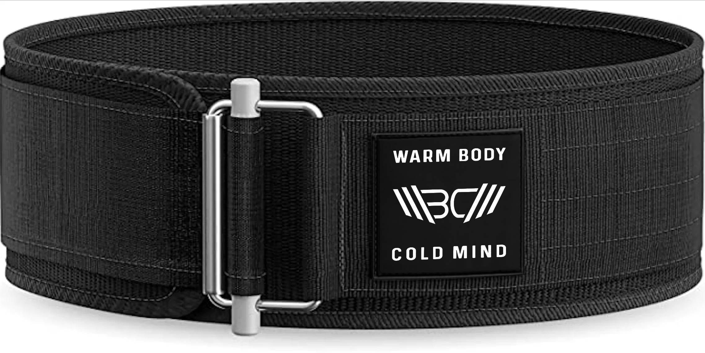 WARM BODY COLD MIND Self-Locking Weight Lifting Belt - Best for Fitness.