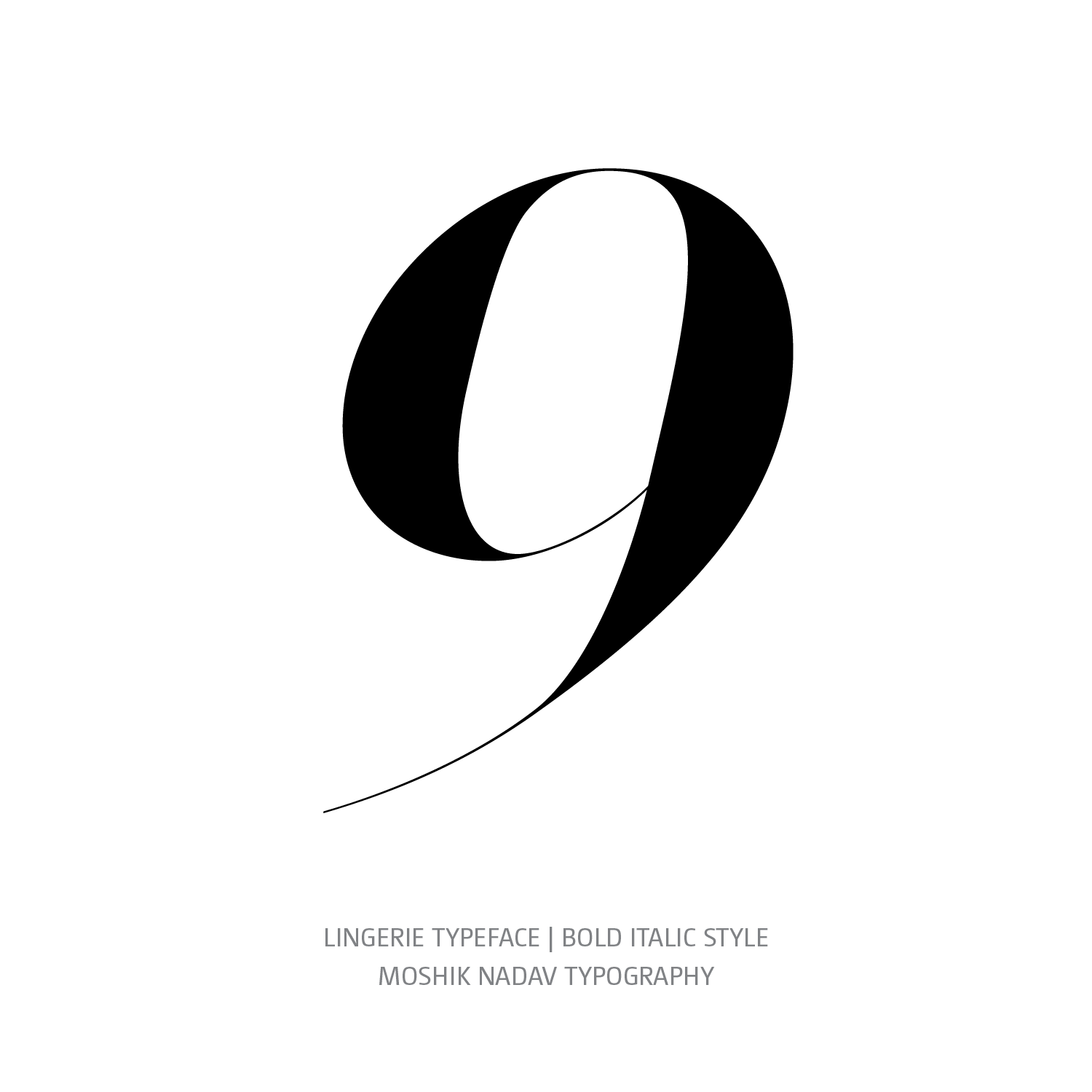 Lingerie Typeface Bold Italic 9