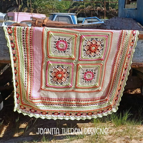 Annatjie's Garden Crochet Throw