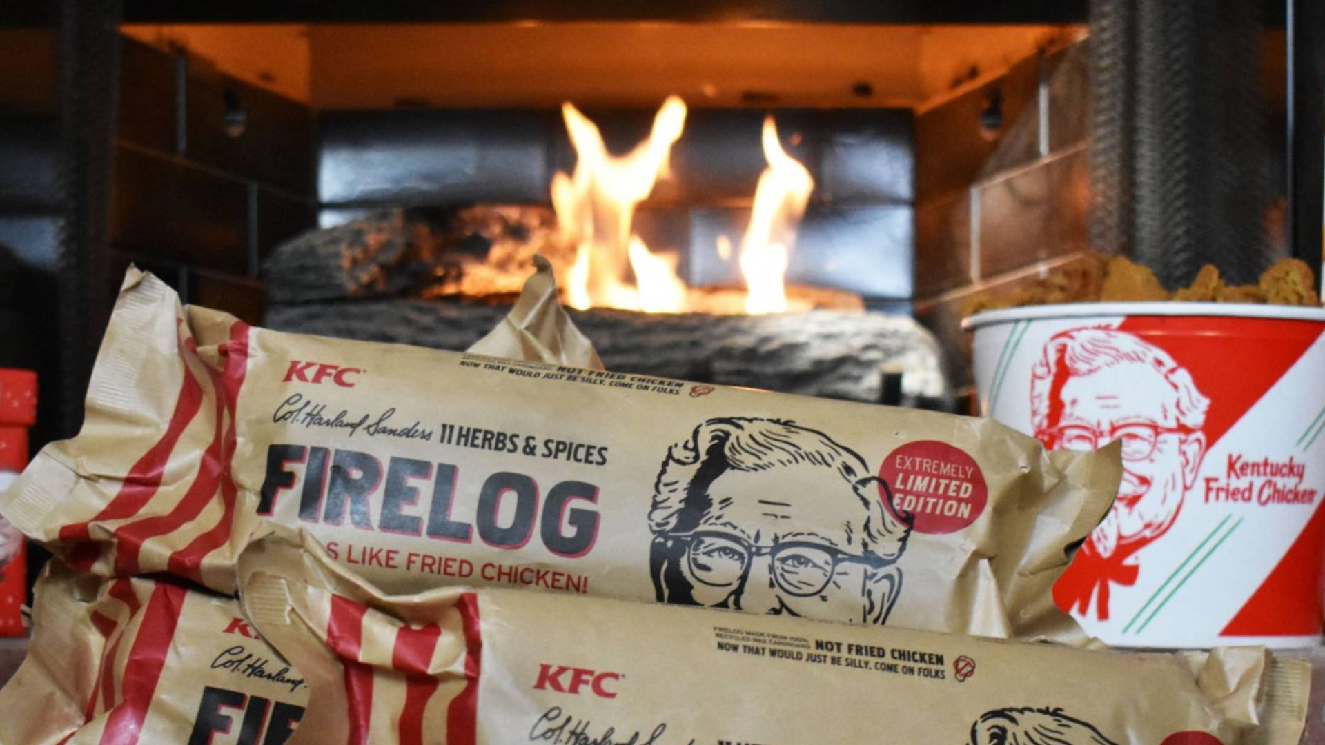 Featured image for The KFC Fire Log is Lit AF