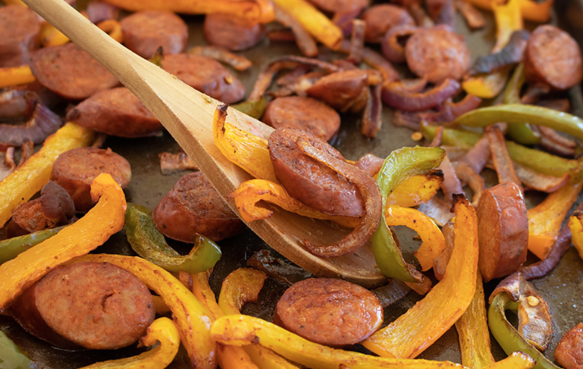 Sheet Pan Sausage and Bell Peppers