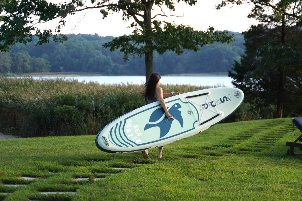 Inflatable Paddleboarding to protect earth in Earth Day