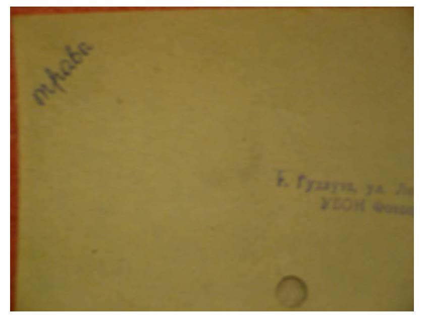Vintage Flexi record-card. - Abkhazian ASSR, Lake Ritsa. Abkhazia, USSR. Private press.