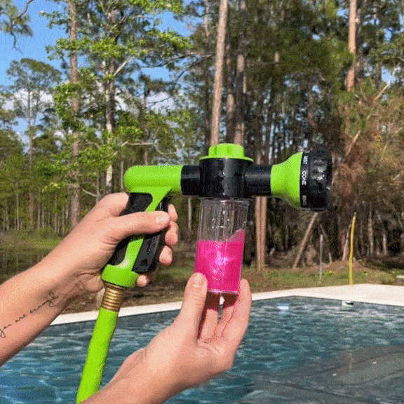 Pup Jet Dog Wash Hose Attachment 8 in 1 with Soap Box –