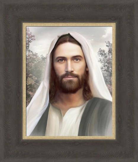 Framed portrait of Jesus.
