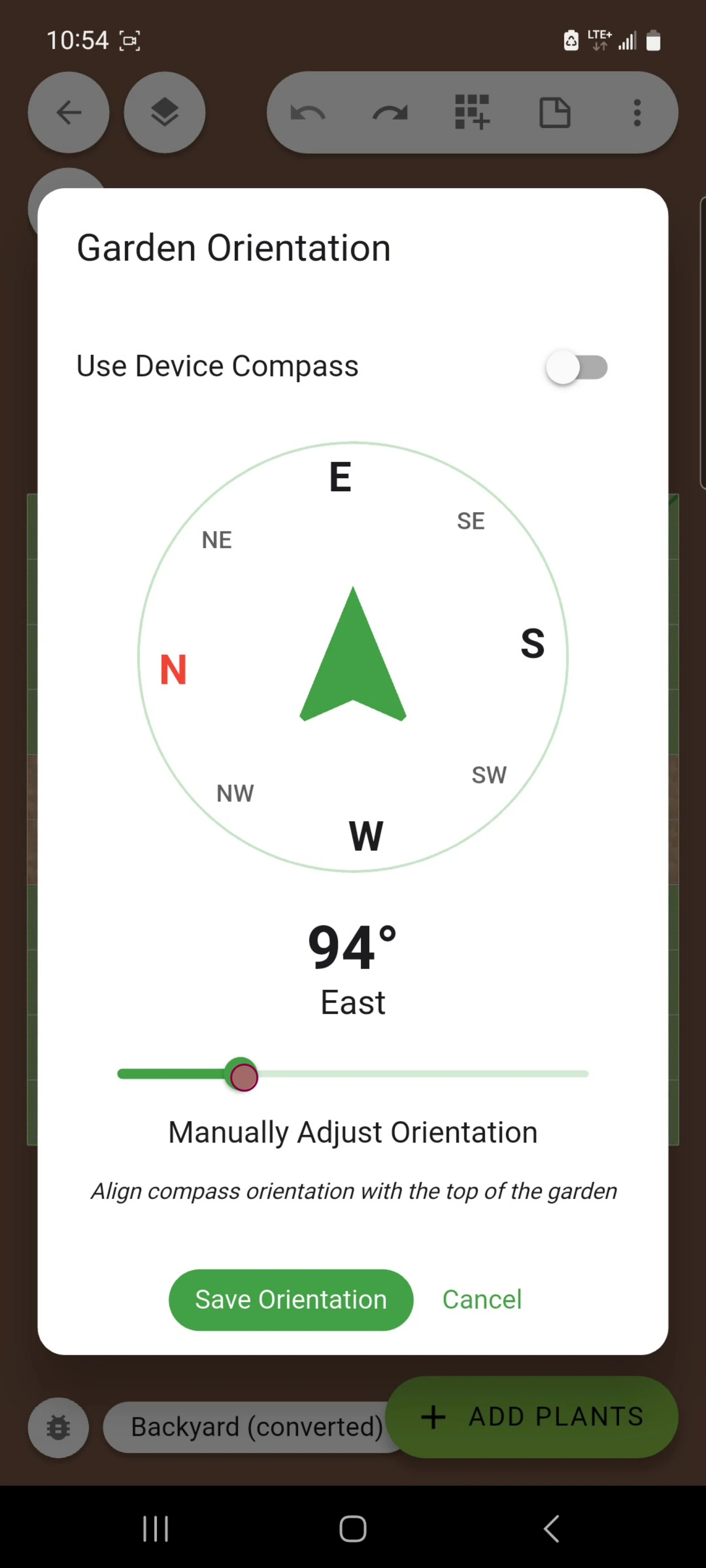 Manually Adjust Orientation