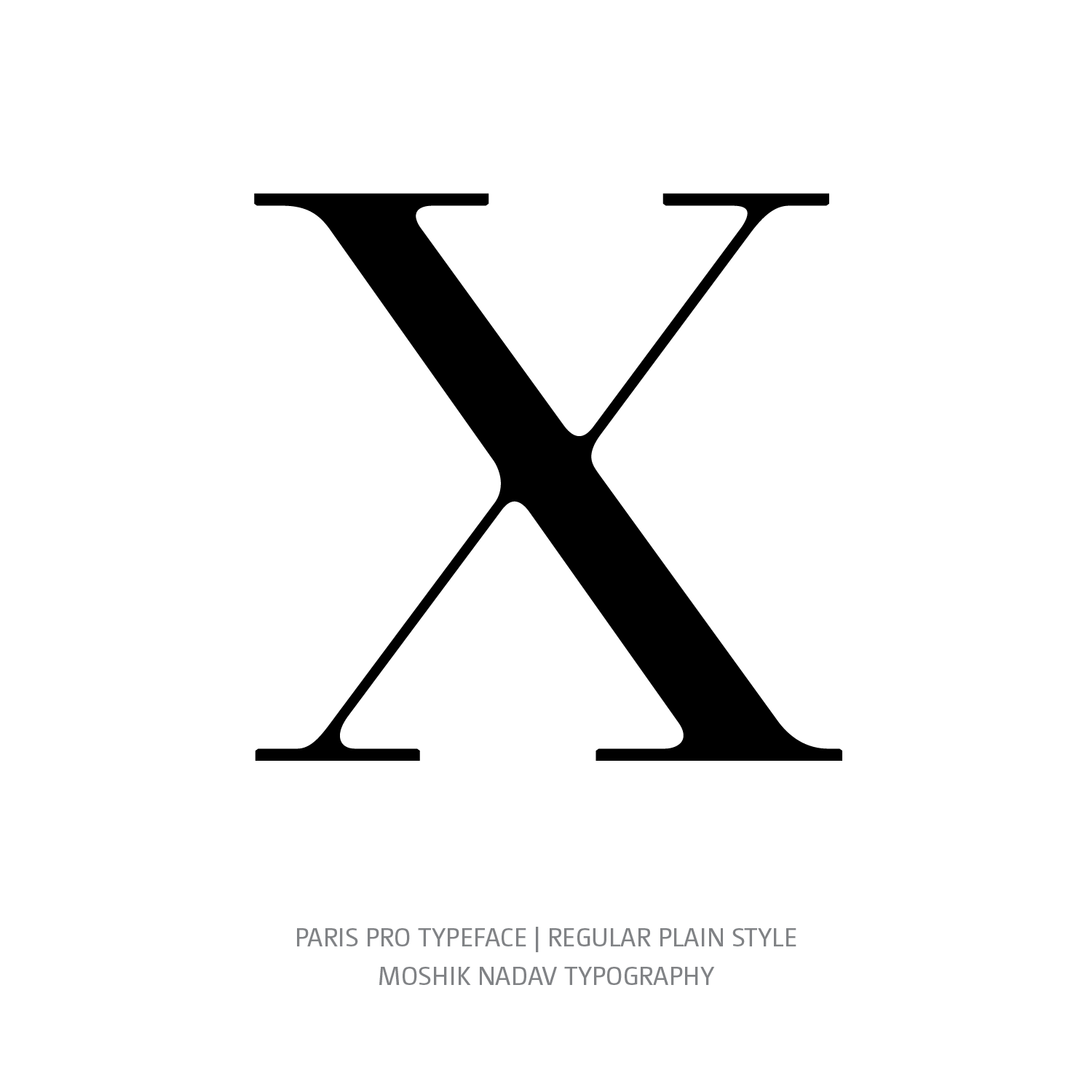 Paris Pro Typeface Regular Plain X