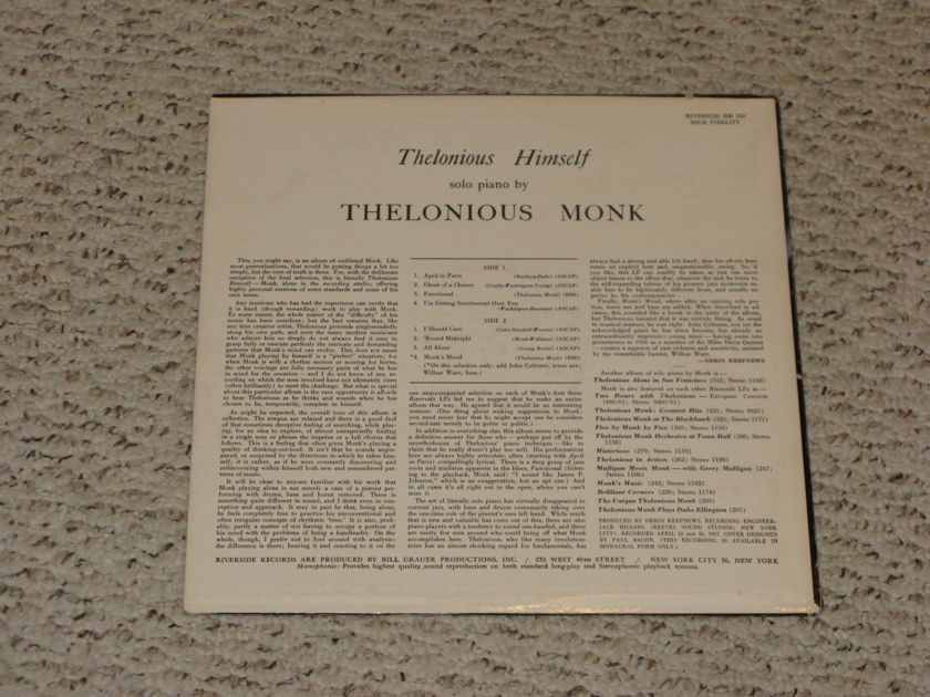 Thelonious Monk - Himself  Original Riverside Mono!