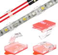 Temporary LED strip lights installation