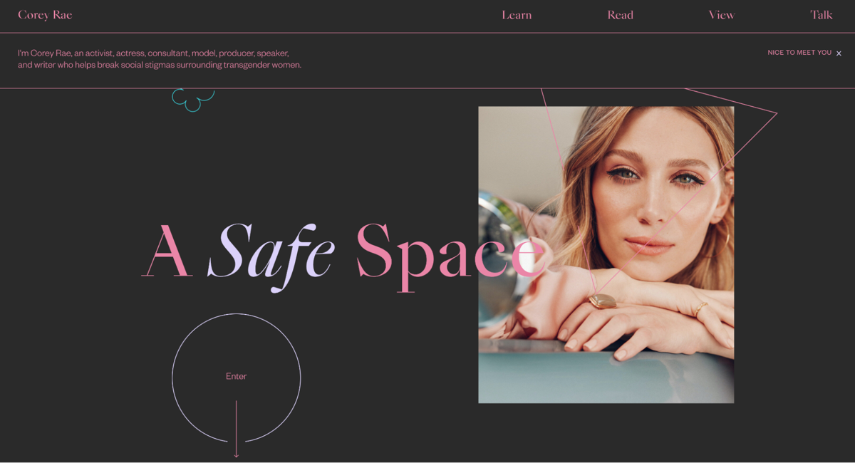 Screenshot of Corey Rae, from the model websites collection.