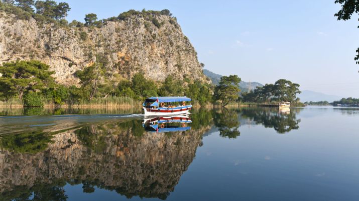 The Dalyan River creates a unique delta where freshwater meets the Mediterranean Sea. The delta is a protected area with diverse flora and fauna, making it a haven for birdwatchers and nature enthusiasts
