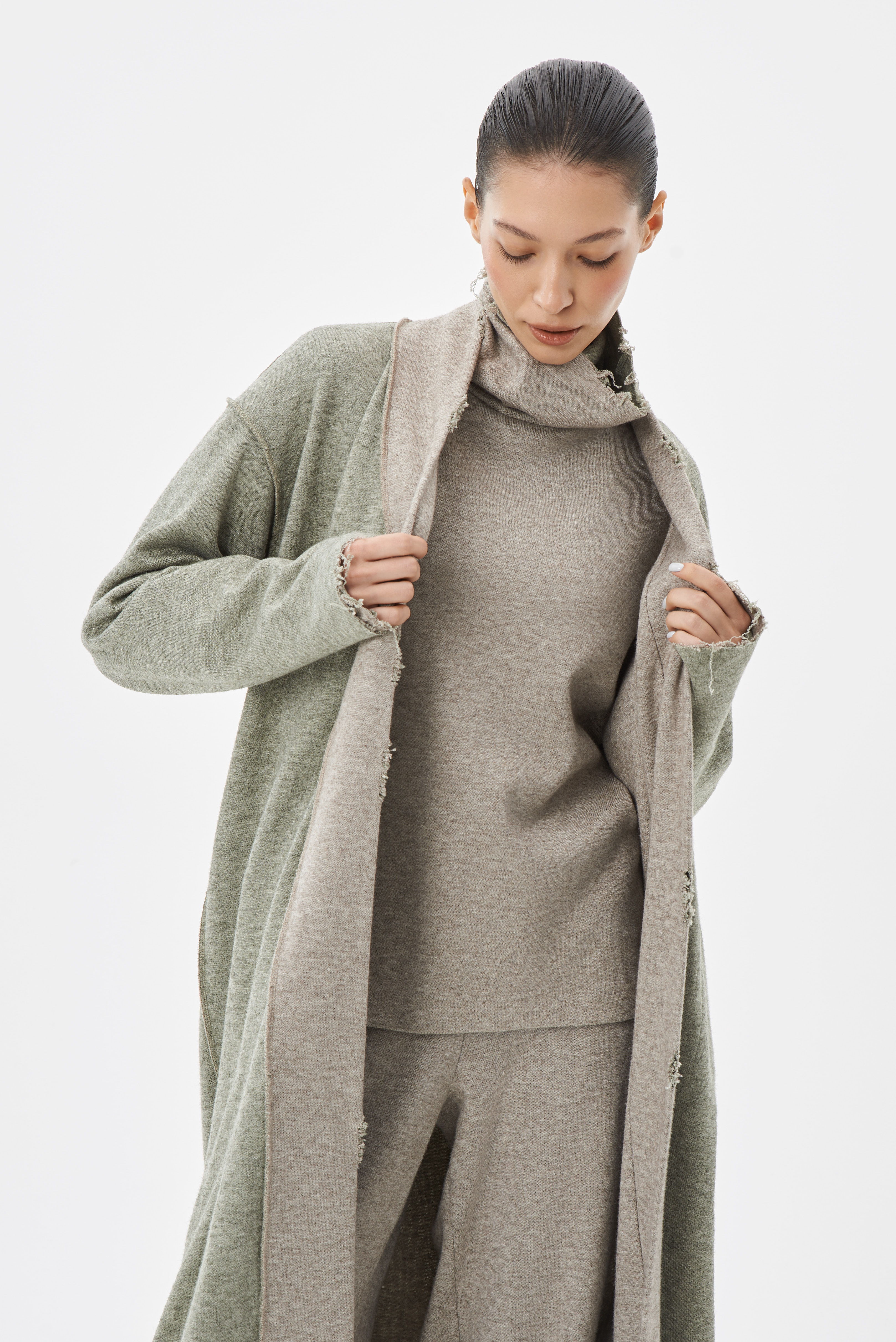Grey robe coat hotsell