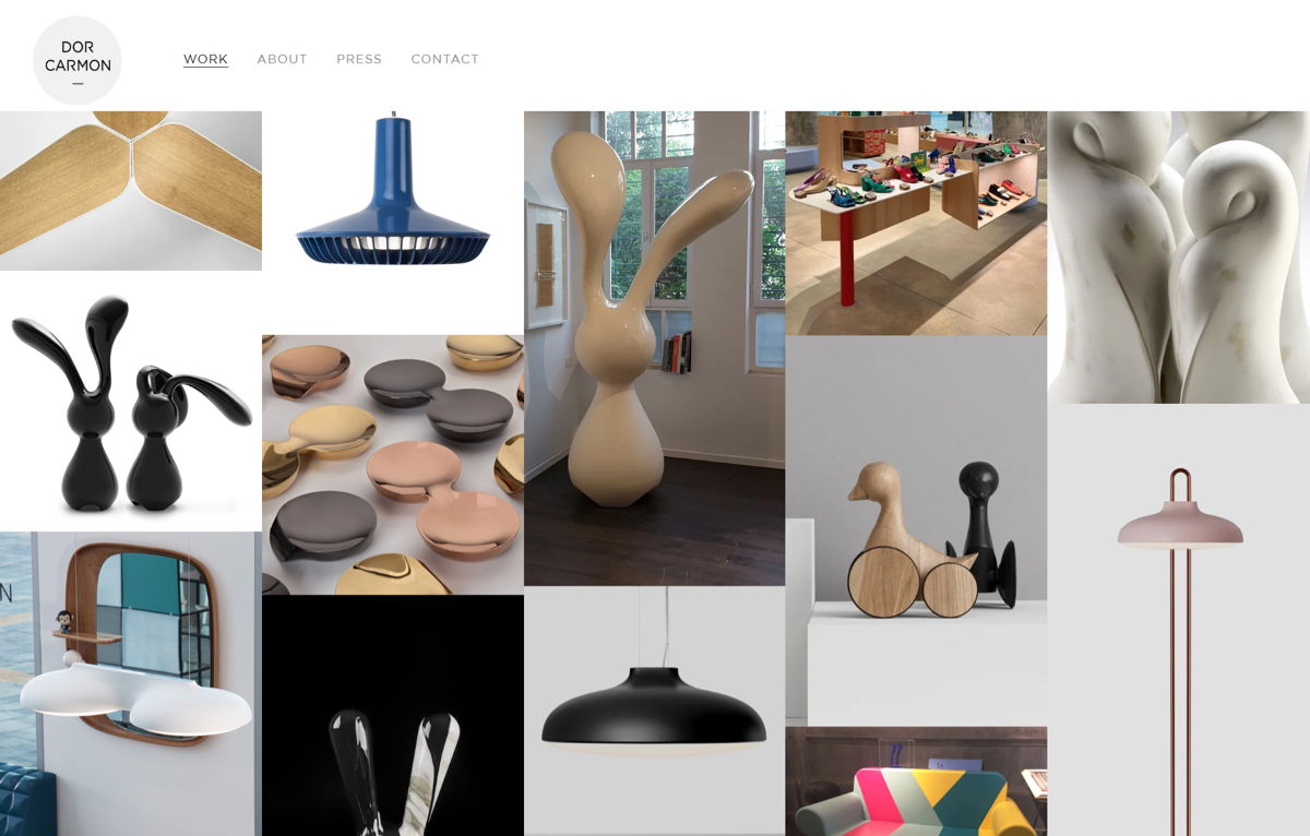 Screenshot of Dor Carmon, from the industrial design portfolios collection.