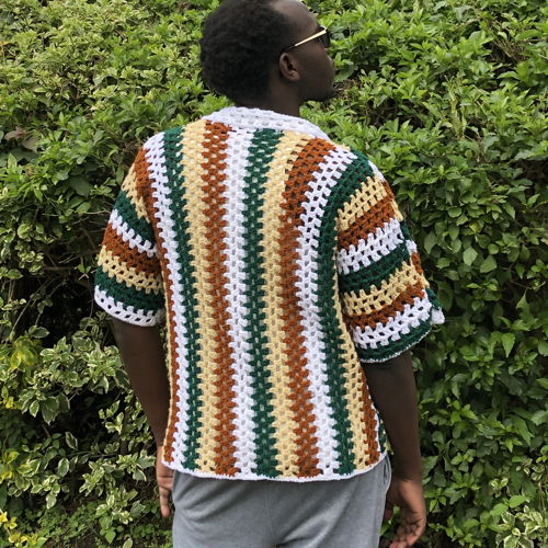 Vintage Crochet Men's Shirt
