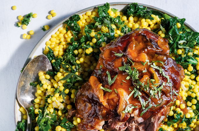 Apricot-Braised Lamb with Israeli Couscous