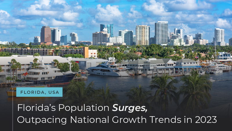 featured image for story, Florida Population Surges, Outpacing National Growth Trends in 2023