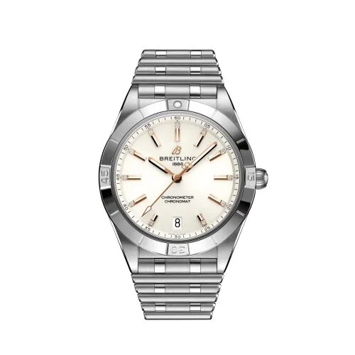 Chronomat Automatic 36 Stainless Steel / White - Diamond / Rouleaux
